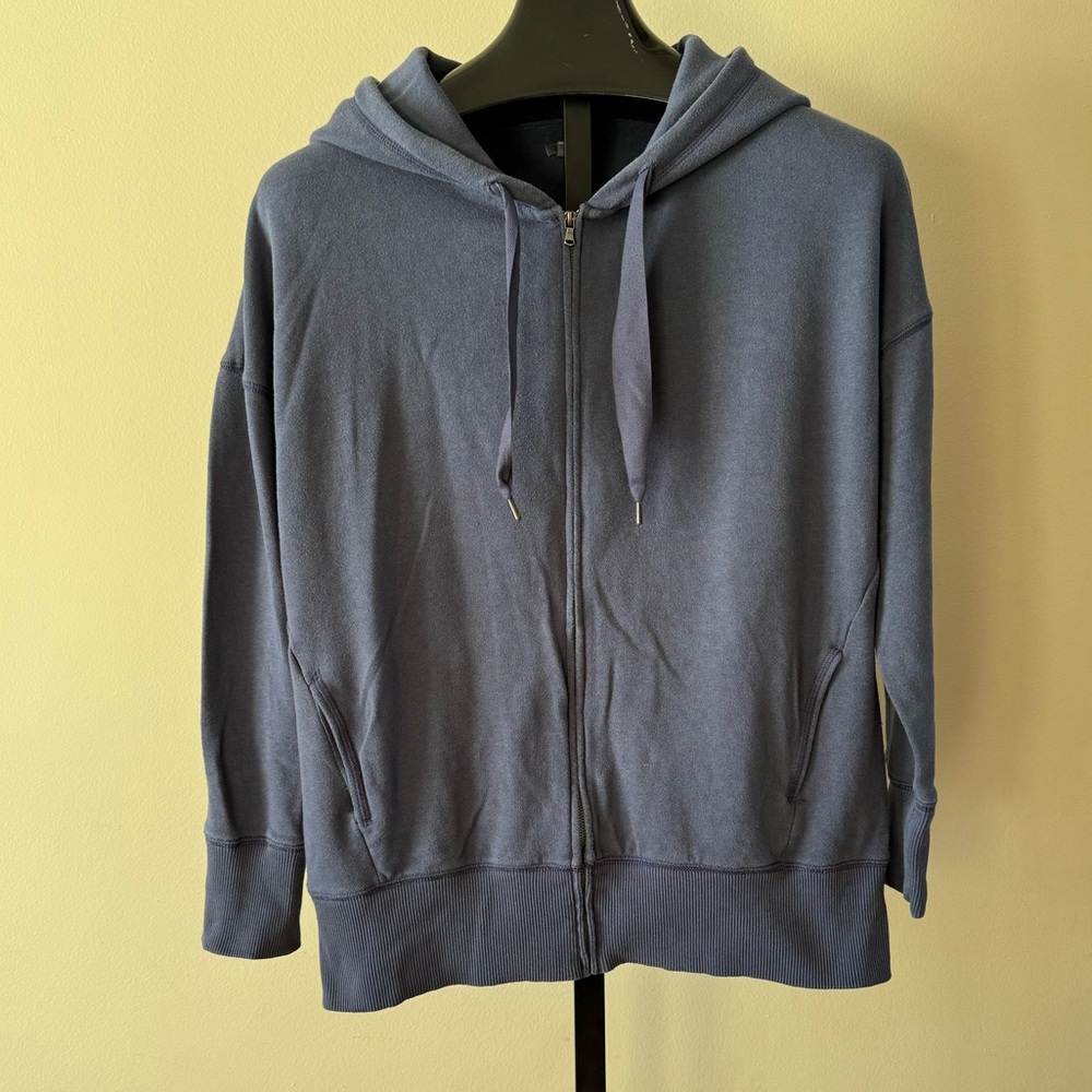 Women's Zip-Front Hooded Sweatshirt - Blue